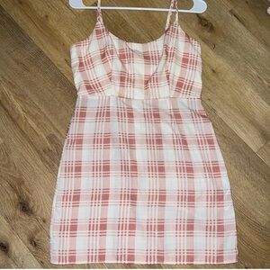 Forever 21 Peach Plaid Dress NWT